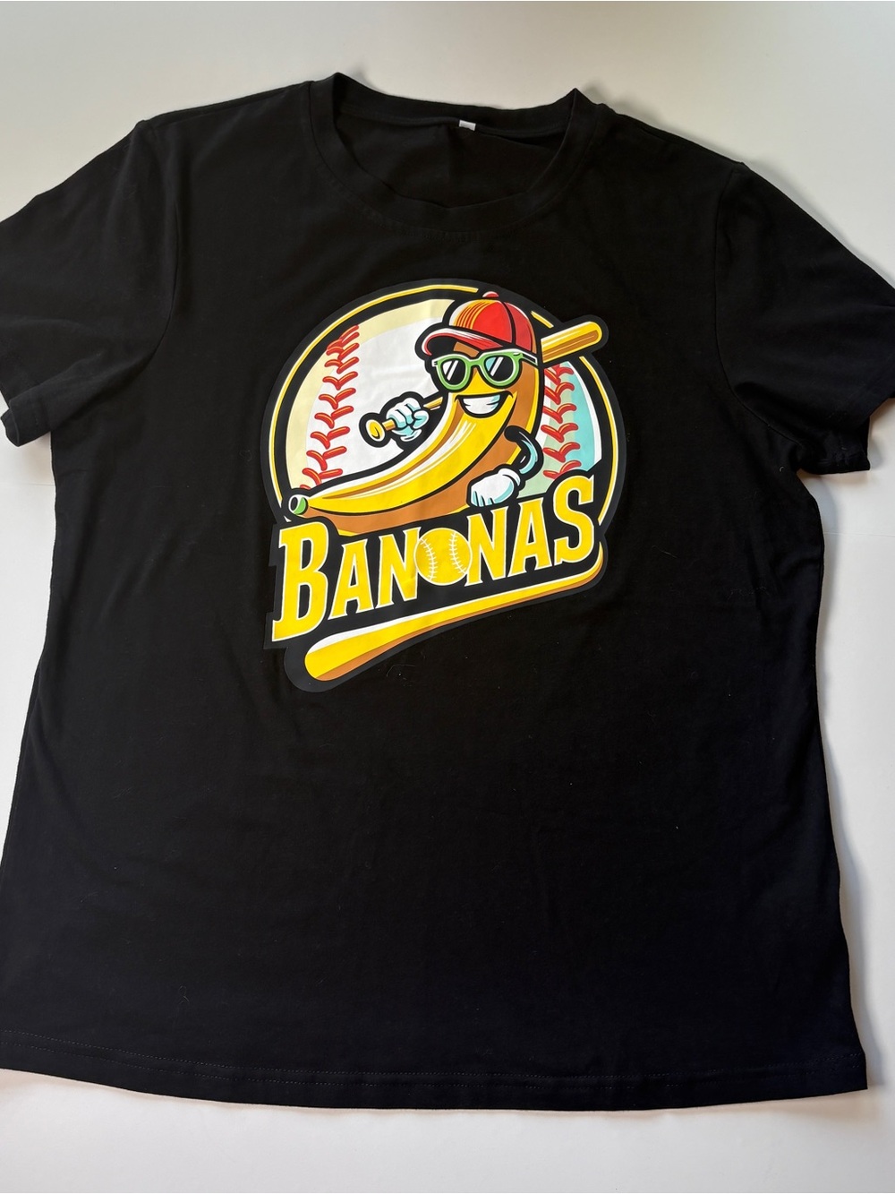 Black Savannah Bananas Kids T Shirt Large Graphic Baseball Tee Sporty Retro.